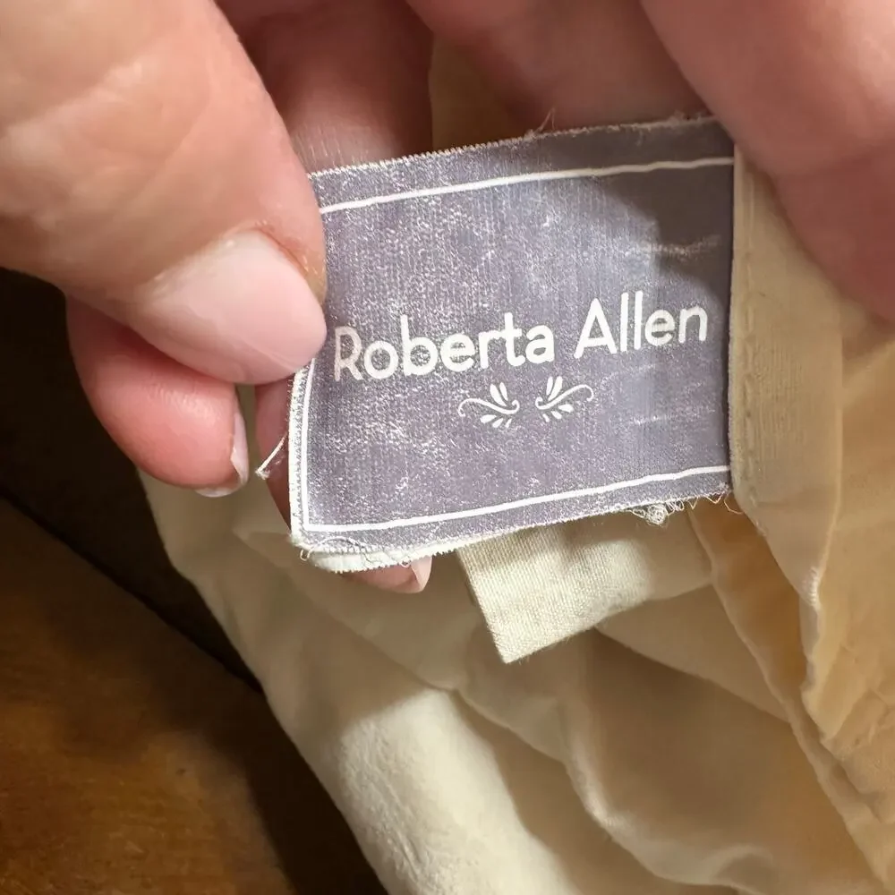 Roberta Allen Cotton Flat Sheet with Two Shams | King Sized Light Butter Yellow